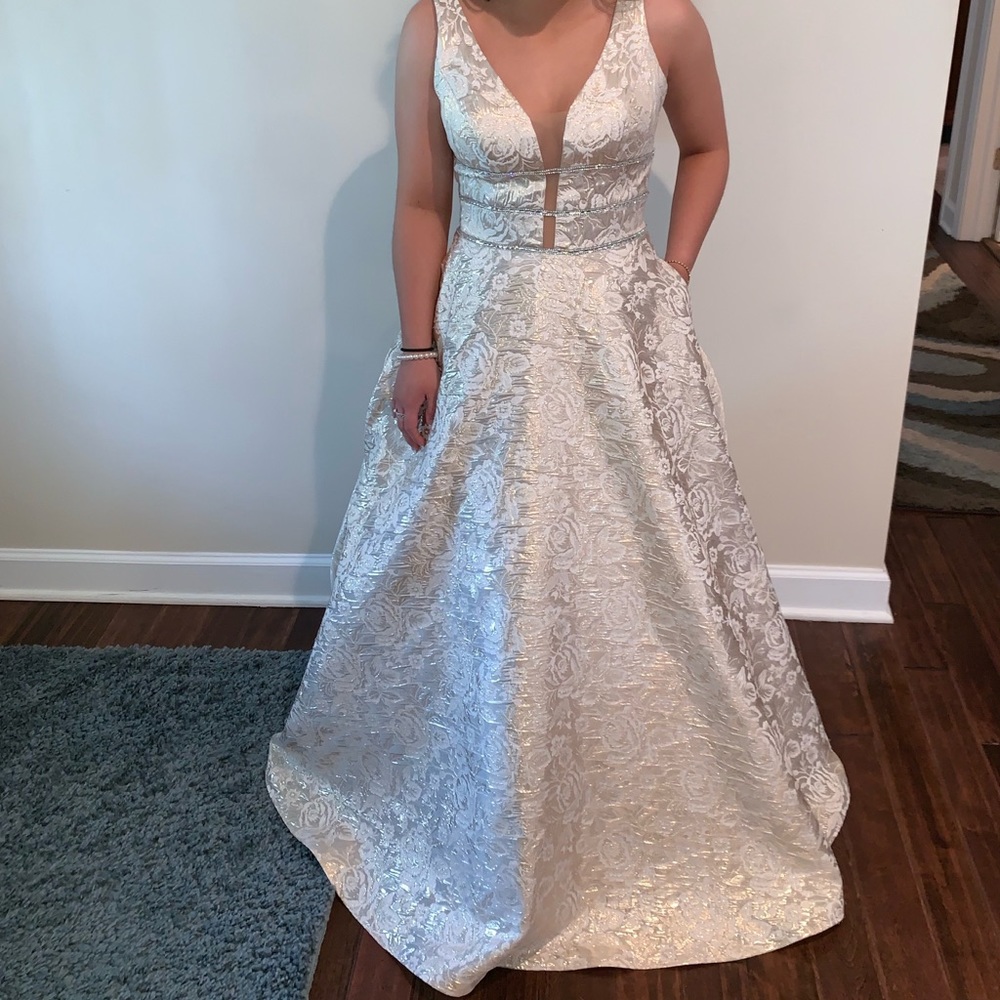 gold prom dress